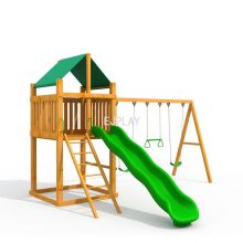 Outdoor  playground set Wooden playground swing