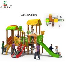 Outdoor Playground wooden and slide Slide