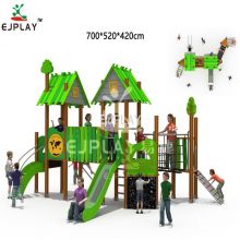 Outdoor Wooden Playground Plastic Slide